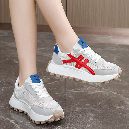 Damen Sportliche Sneaker mit atmungsaktiver Mesh-Oberfläche und dämpfendem Komfort EB