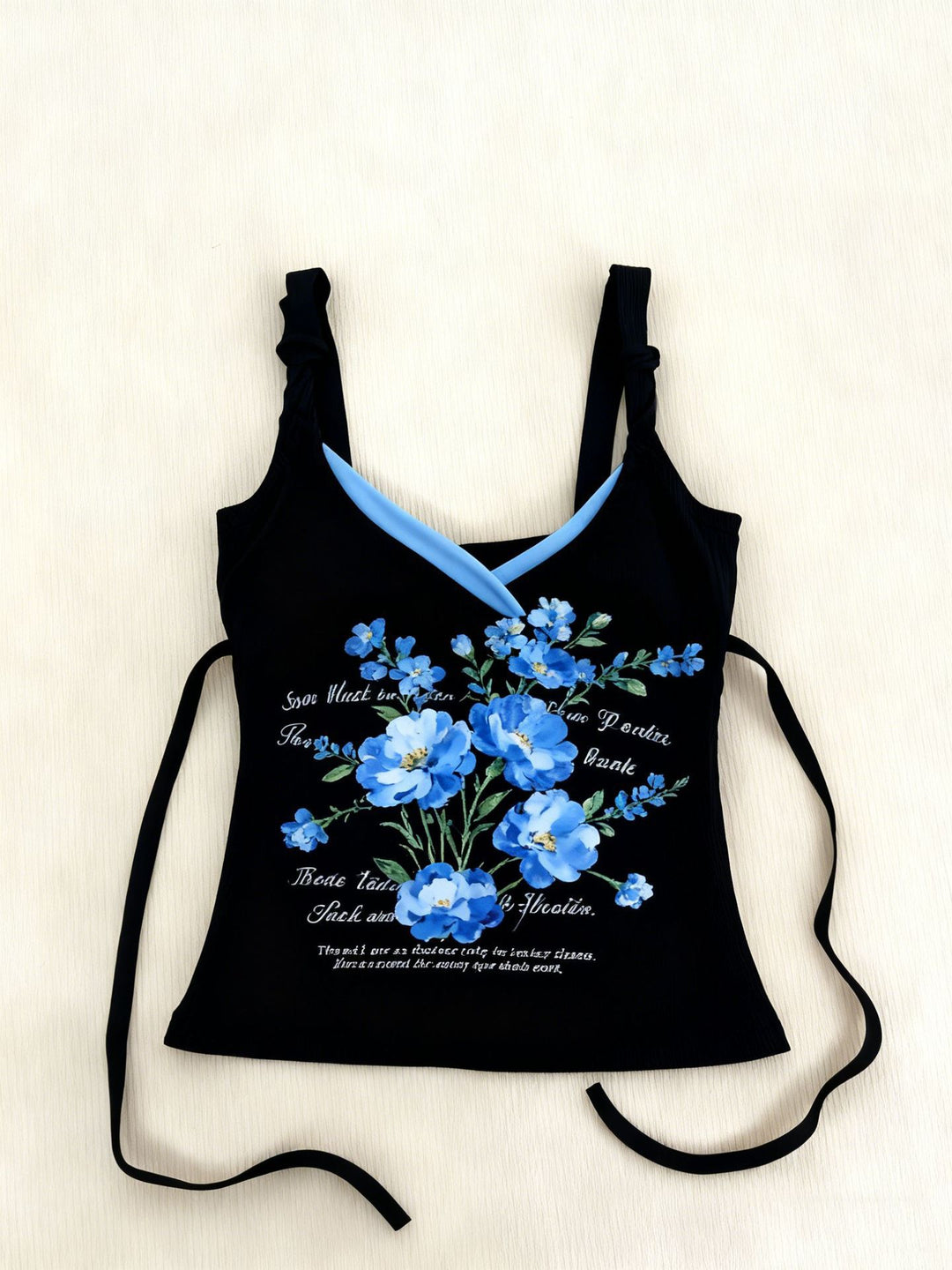 Damen-Top mit floralem Design und verstellbaren Trägern EB