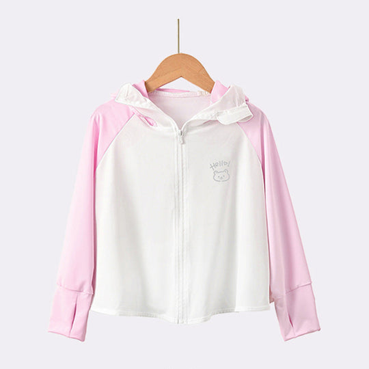 Mädchen Leichte Kapuzenjacke mit Hasenohren EB