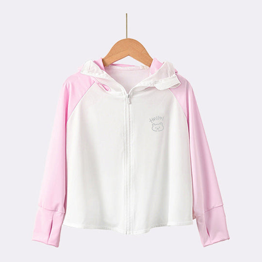 Mädchen leichte Sonnenjacke mit Kapuze EB