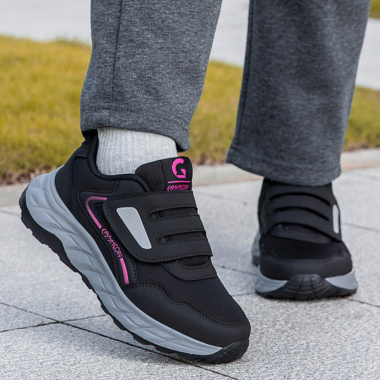 Damen Sportliche Sneakers mit praktischem Klettverschluss und atmungsaktiver Mesh-Oberfläche EB