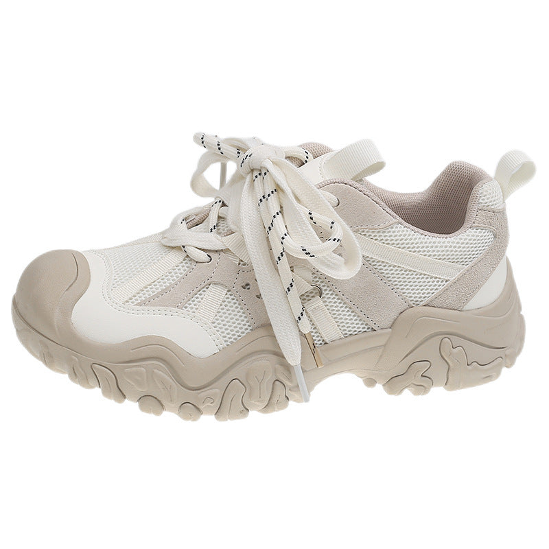 Damen Freizeit Sneakers mit atmungsaktiver Mesh-Oberfläche und robuster Gummisohle EB