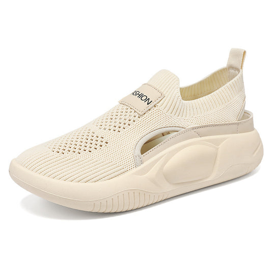 Damen Bequeme Slip-On Sneakers mit atmungsaktiver Mesh-Oberfläche und flexibler Sohle EB