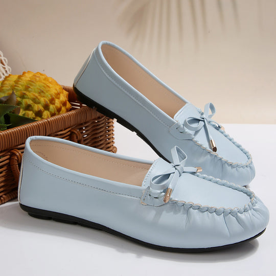 Damen Mokassins mit elegantem Schleifen-Detail und komfortabler Sohle EB