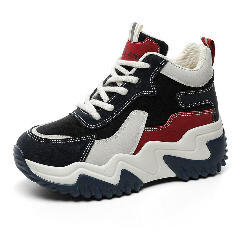 Damen Sportliche Chunky Sneakers mit atmungsaktivem Obermaterial und rutschfester Sohle EB