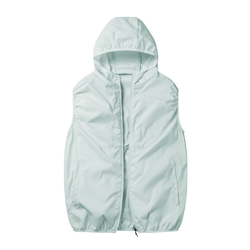 Unisex nan leichte winddichte Laufweste mit durchgehendem Reißverschluss und reflektierenden Details R&B