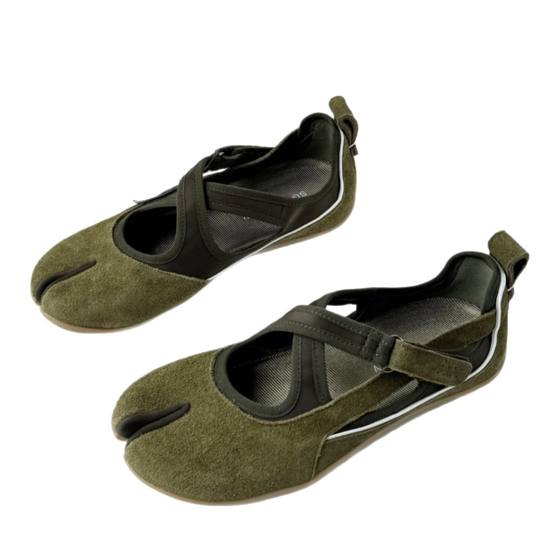 Damen Sportliche Ballerinas mit flexiblem Riemchen und atmungsaktivem Obermaterial EB