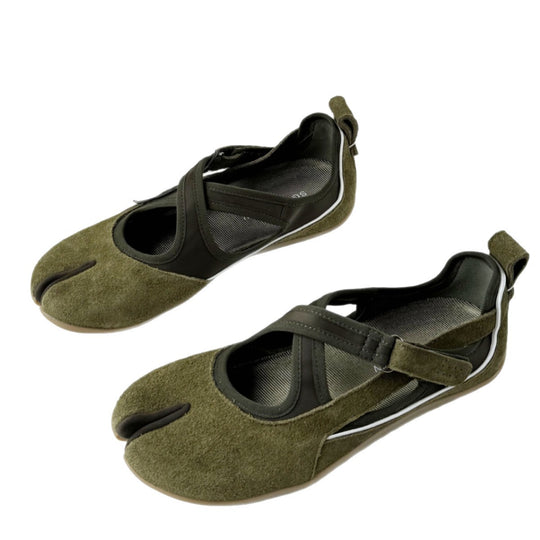 Damen Sportliche Ballerinas mit flexiblem Riemchen und atmungsaktivem Obermaterial EB
