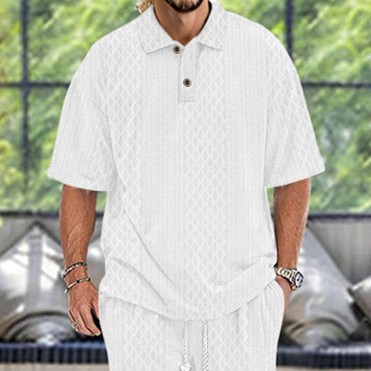 Herren Polohemd mit strukturiertem Design und bequemer Passform EB