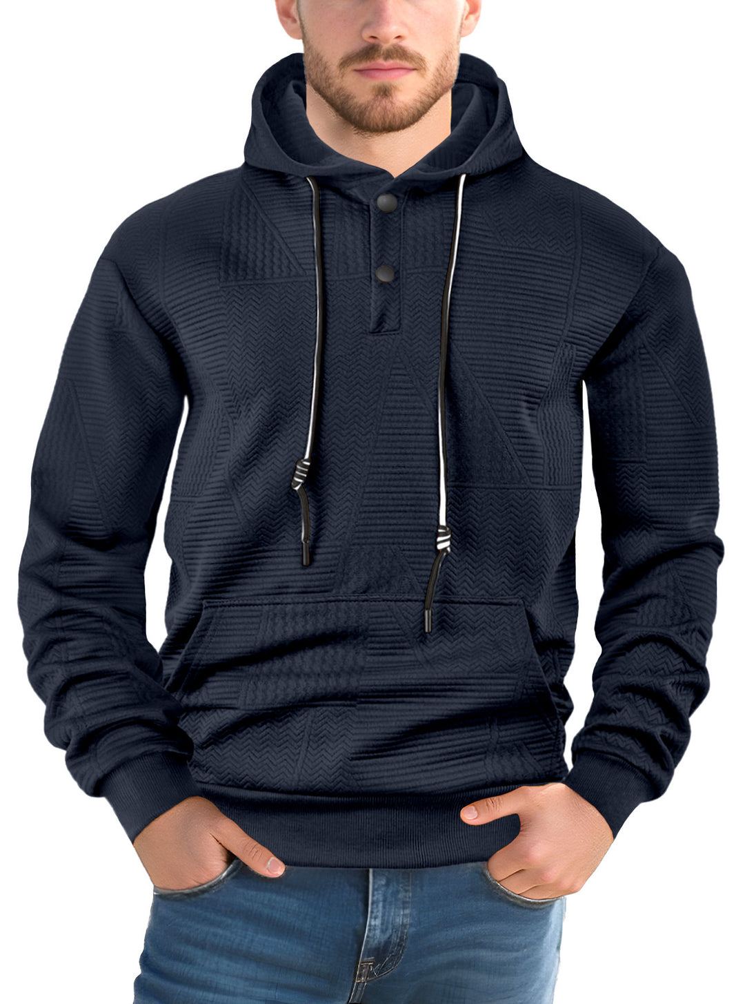 Herren Hoodie mit strukturiertem Design EB