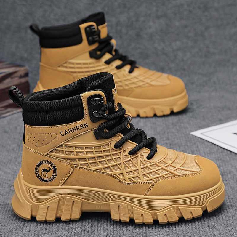 Damen Hohe und robuste Sneakers mit strapazierfähigem Obermaterial und rutschfester Sohle EB