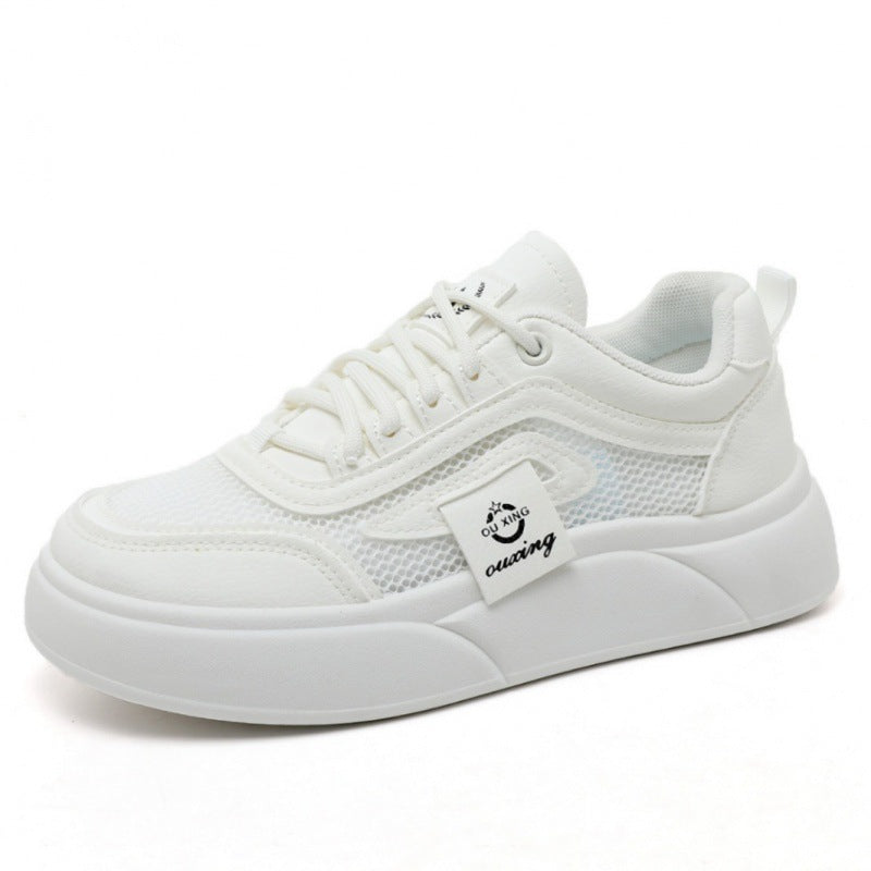 Damen Trendige Sneaker mit atmungsaktivem Mesh-Obermaterial und komfortablem Plateau EB