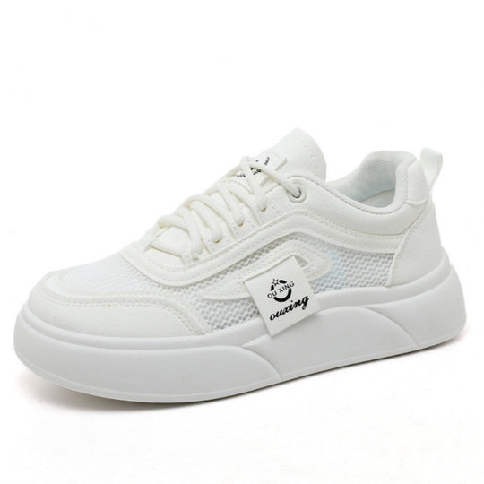 Damen Trendige Sneaker mit atmungsaktivem Mesh-Obermaterial und komfortablem Plateau EB