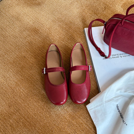 Damen Ballerinas mit verstellbarem Riemchen und gepolsterter Innensohle EB