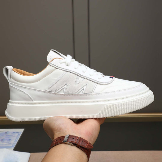 Damen Sportliche Sneakers mit luxuriösem Leder und rutschfester Laufsohle EB
