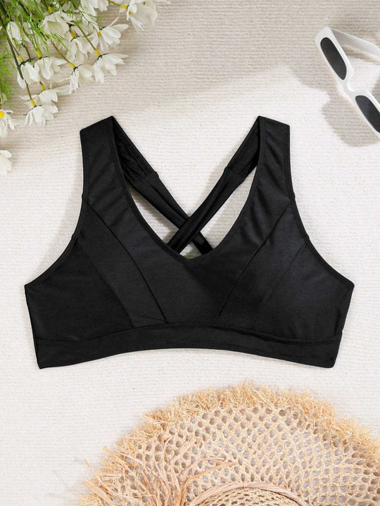 Damen Sport-Bikini-Oberteil mit elegantem Rückenschnitt EB