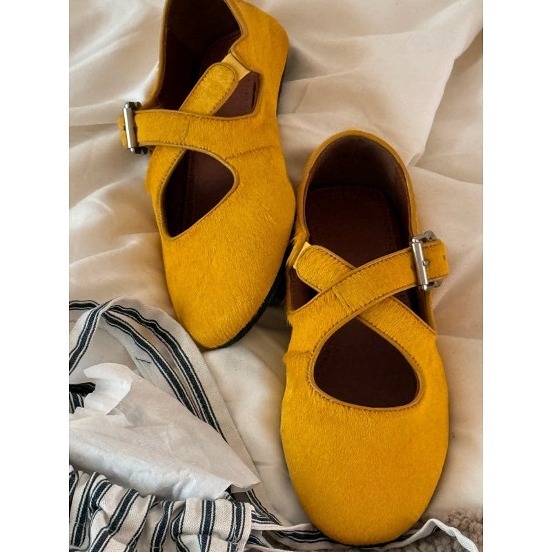 Damen Ballerinas mit modischem Leopardenmuster und dekorativem Schnitt EB