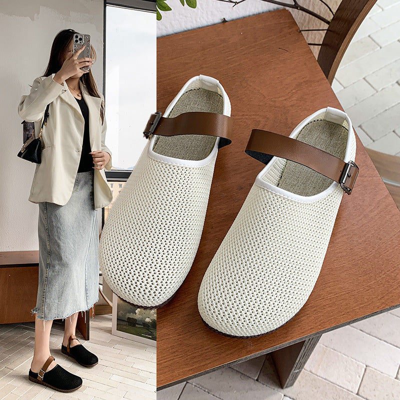Damen Atmungsaktive Clogs mit verstellbarem Riemen EB