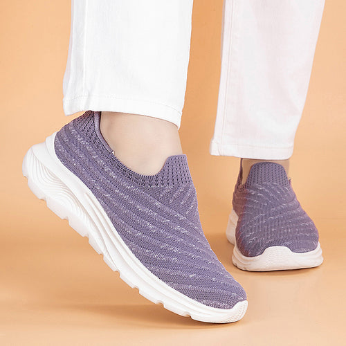Damen Sportliche Slip-On Sneakers mit Flex outsole und atmungsaktivem Obermaterial EB
