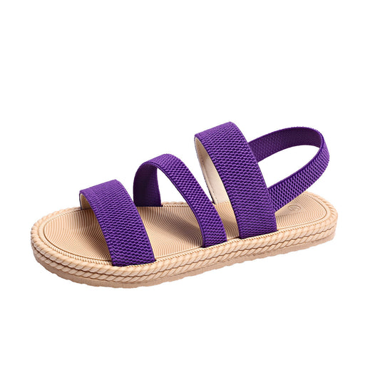 Damen modische Riemchensandalen mit rutschfester Sohle EB