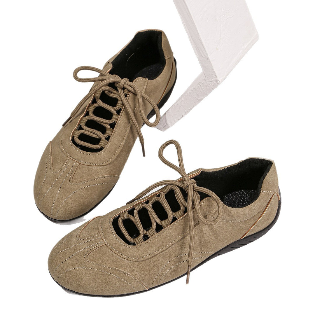 Damen Sneakers im modischen Vintage-Look mit atmungsaktiver Schnürung und gepolsterter Innensohle EB