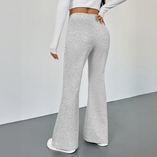 Damen moderne High-Waist Freizeithose im lässigen Schnitt EB