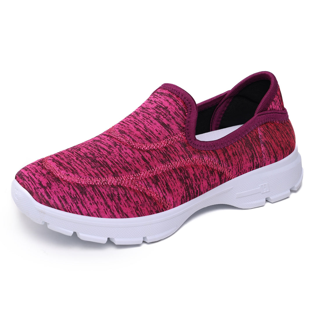 Damen Bequeme Slip-On Sneakers mit rutschfester Sohle und atmungsaktivem Obermaterial EB