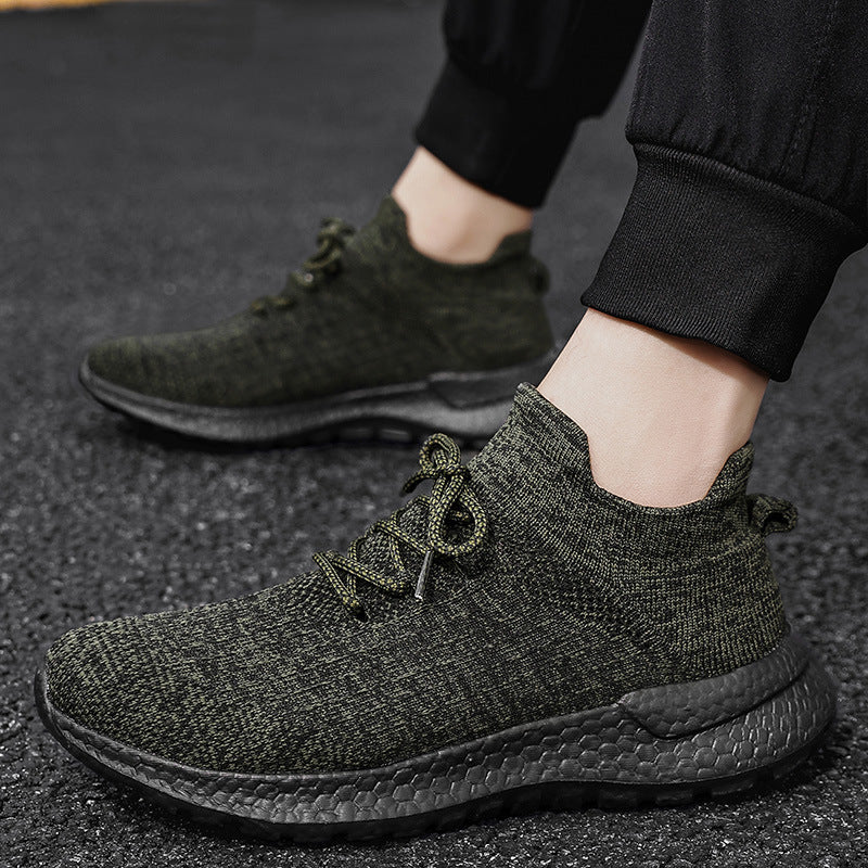 Unisex nahtloser Strick‑Sock‑Sneaker mit gepolsterter Hohlkammer‑Zwischensohle und griffiger Wabensohle EB