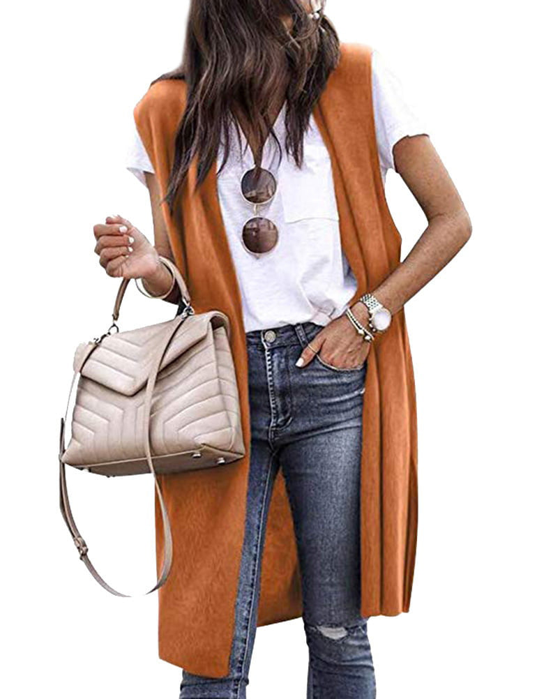 Damen Strickweste im lässigen Oversized-Design mit offenen Fronten und kurzer Ärmellänge EB
