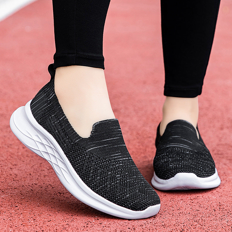 Damen Leichte Slip-On Freizeitschuhe mit atmungsaktivem Obermaterial EB