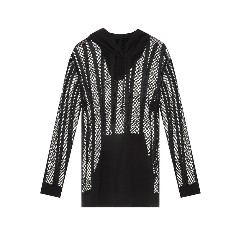 Damen Sportlicher Kapuzenpullover mit Luftmesh von EB