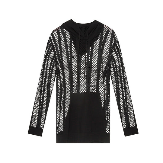 Damen Sportlicher Kapuzenpullover mit Luftmesh von EB
