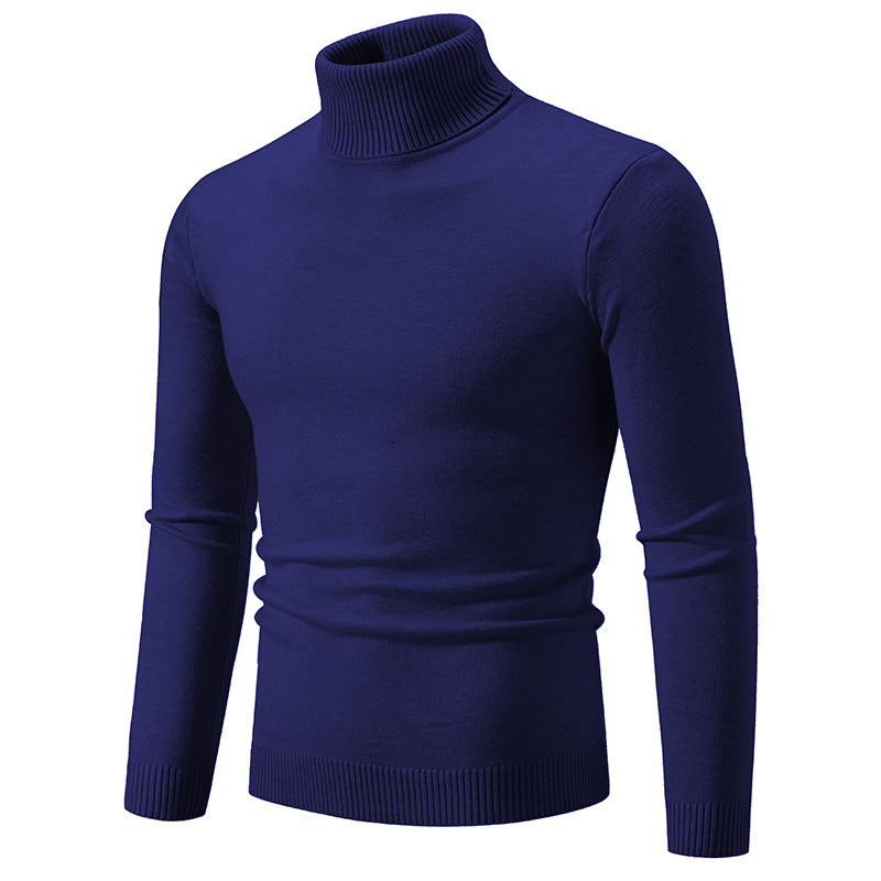 Herren nan Slim-Fit Rollkragenpullover aus Feinstrick mit geripptem Stehkragen und elastischem Bund EB