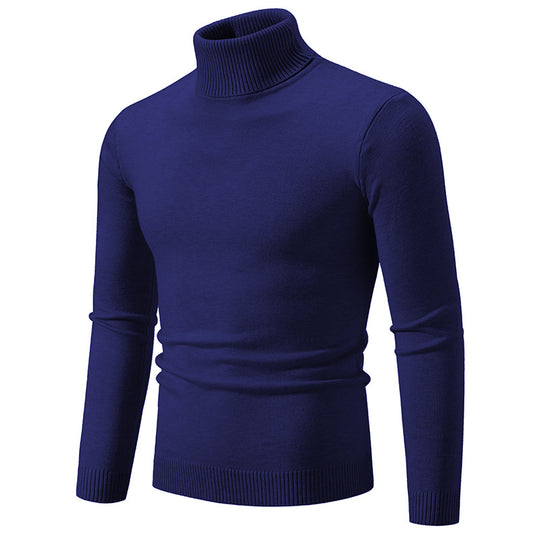 Herren nan Slim-Fit Rollkragenpullover aus Feinstrick mit geripptem Stehkragen und elastischem Bund EB