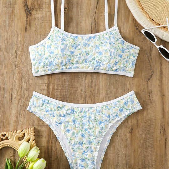 Damen Bikini-Set mit elegantem Blumendesign EB