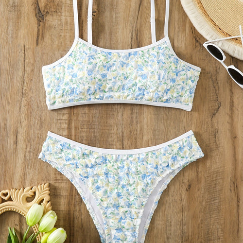 Damen Bikini-Set mit elegantem Blumendesign EB