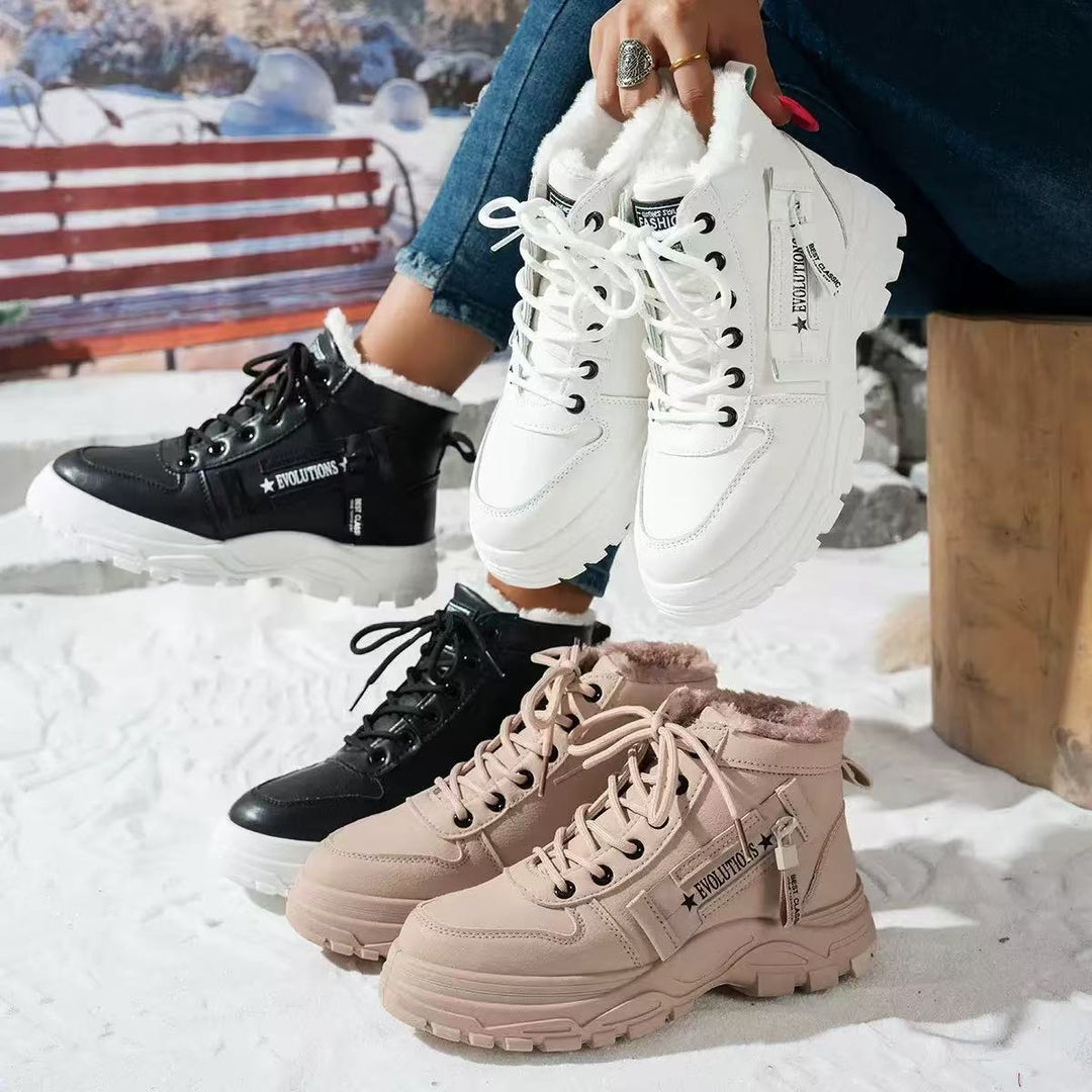 Damen gefütterte High-Top Sneakers mit rutschfester Sohle und modischem Design EB