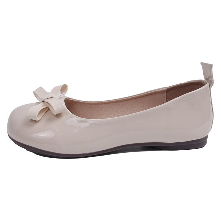 Damen elegante Lackleder-Pumps mit dekorativer Schleife EB