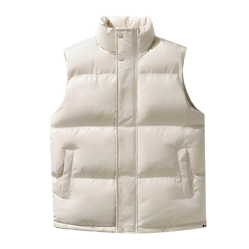 Unisex Steppweste mit Thermoisolierung hohem Stehkragen und verstellbarem Saum EB