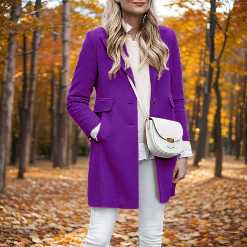 Damen Eleganter Wollmantel EB