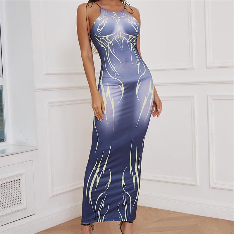Damen Maxi-Kleid mit verführerischem Körperbetonenden Design EB