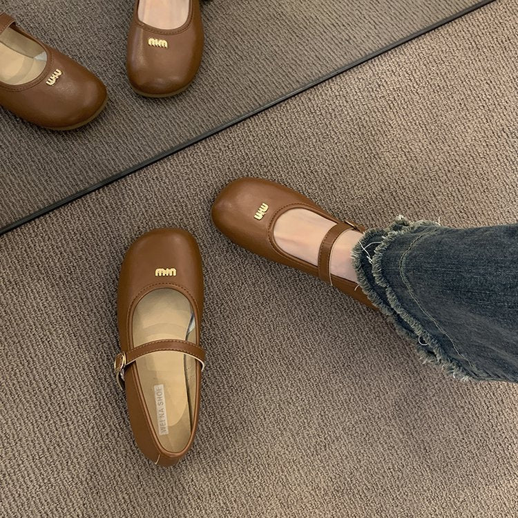 Damen Ballerinas mit modischer Schnallenverzierung und komfortabler Innensohle EB