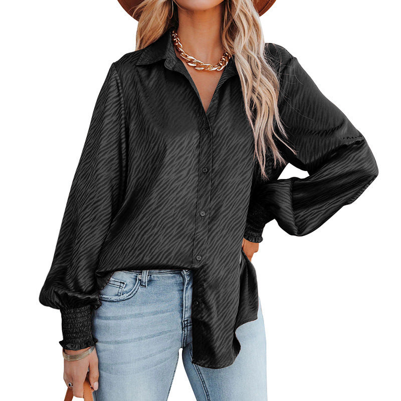 Damen Elegante Bluse mit Raffungen und lässigem Schnitt EB
