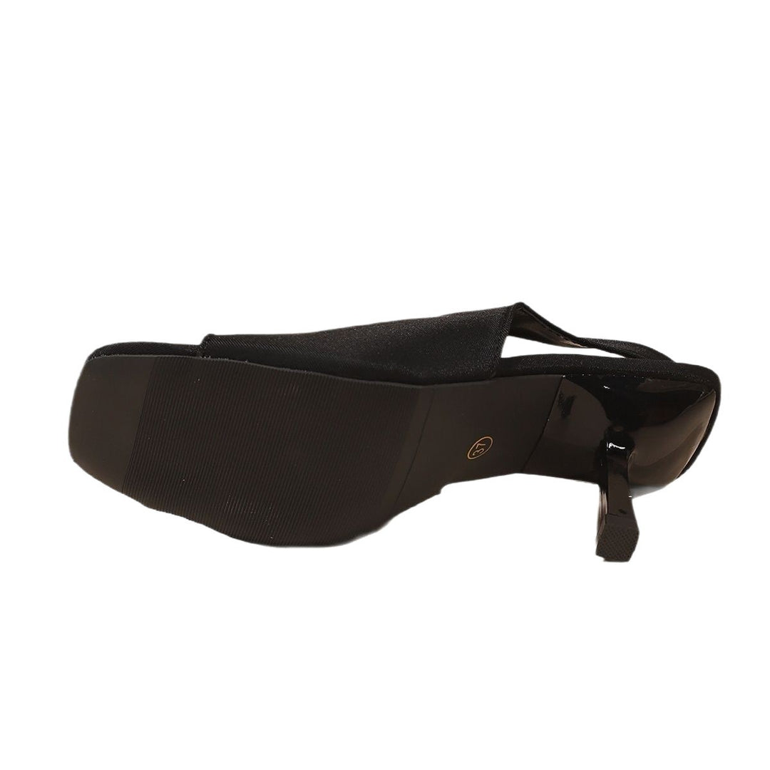 Damen elegante Slingback-Pantoletten mit funkelndem Schmuckdetail EB