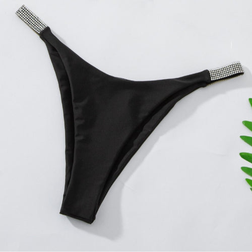 Damen Bikini-Unterteil mit funkelnden Strassdetails EB