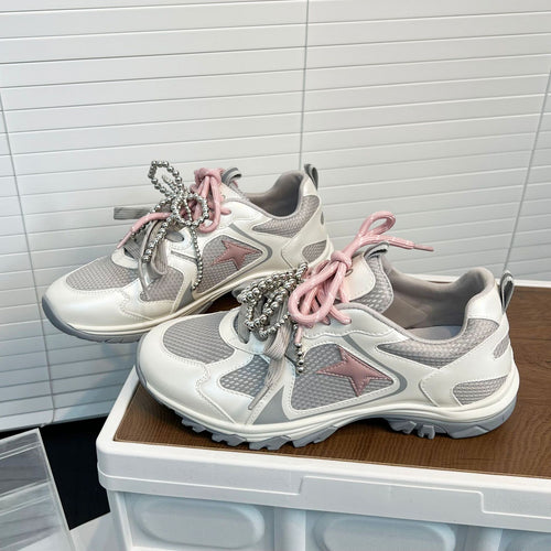 Damen Sportliche Sneakers mit einzigartiger Schnürung und modischen Akzenten EB