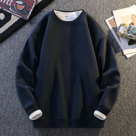Damen Komfortabler Sweatshirt mit kontrastierenden Ärmeln EB