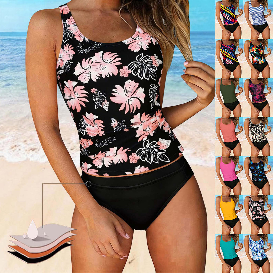 Damen Bikiniset mit floralem Oberteil und klassischem Unterteil EB