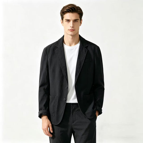 Herren nan leichter Leinenblazer mit modernem Slim-Fit Schnitt EB