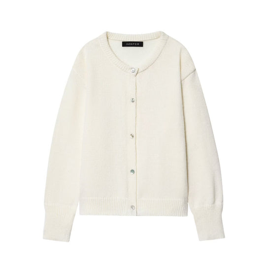 Damen Strickjacke mit Knopfdesign und gemütlichem Schnitt EB